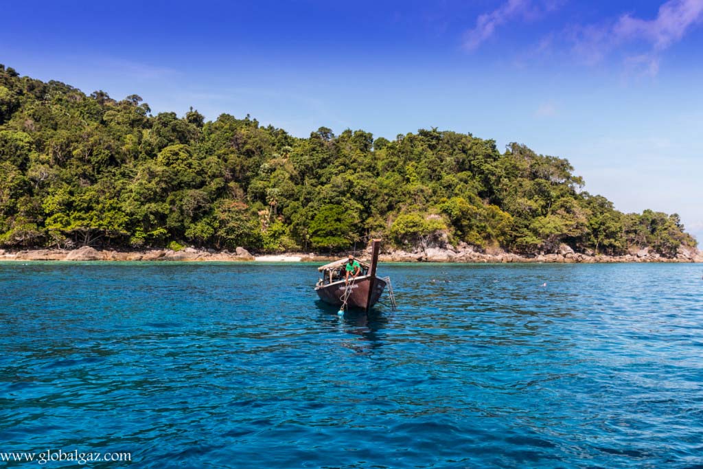 boat at surin islands